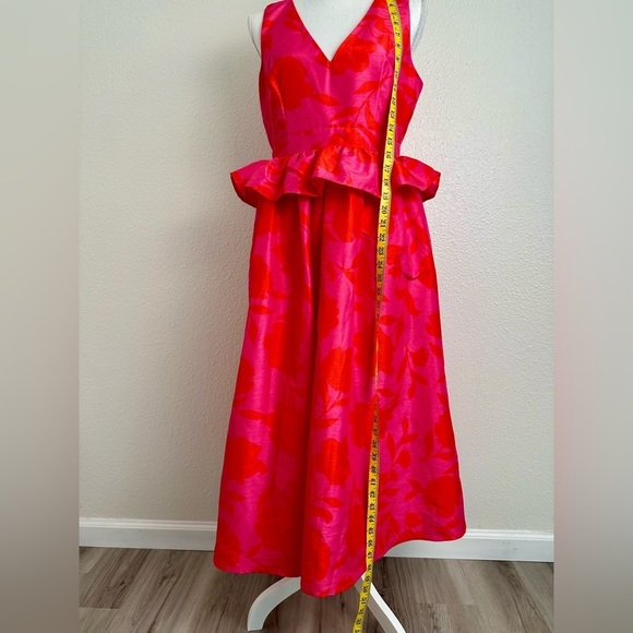 Kate Spade NY x Target Classic Rose Peplum Midi Dress Size 6 - Picture 9 of 14